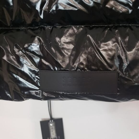 NWT Nicole Benisti GEILO MIXED MEDIA BIKER JACKET Size large - Picture 15 of 16